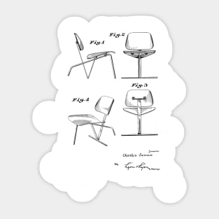 Chair VINTAGE PATENT DRAWING Sticker